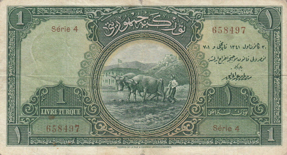 Turkey 1 Livre 1926