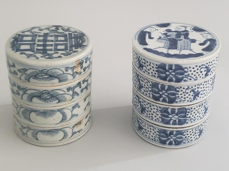 Two 19th Century Chinese Blue and White Porcelain