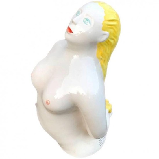 Ugo La Pietra Ceramic Sculpture Model Bagnante Superego