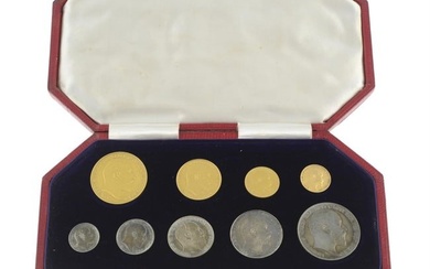 United Kingdom. Edward VII AR & AV Specimen Coin Set.