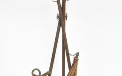VICTORIAN NAUTICAL COAT RACK WITH ANCHOR & PULLY