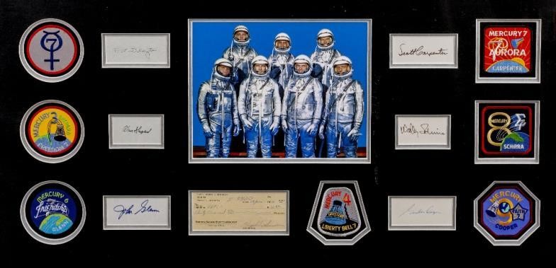 VIRGIL 'GUS' GRISSOM SIGNED CHEQUE with the signatures of...