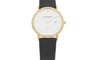 Vacheron Constantin. An 18K gold automatic calendar wristwatch with sigma dial Ref 48002, Circa 1995
