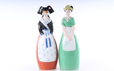 Villeroy & Boch Robj Collection Figural Decanters Lot Of Two