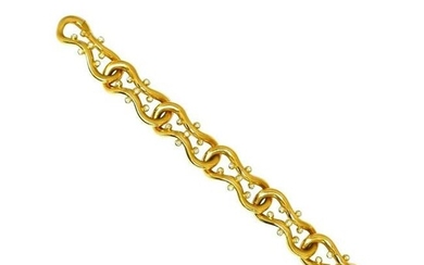 Vintage Angela Cummings Diamond Yellow Gold Link