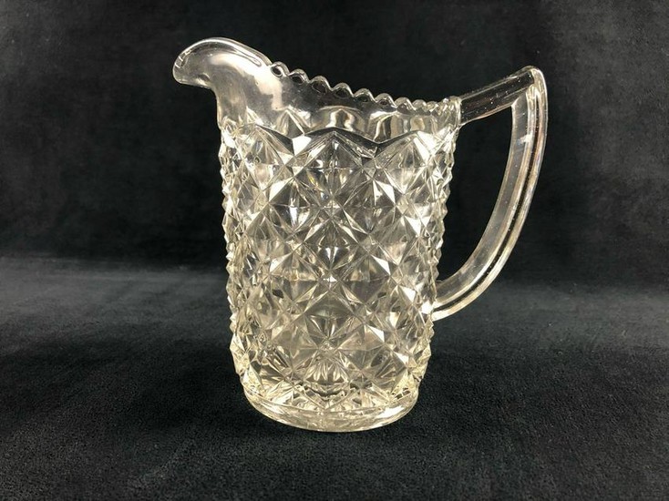 Vintage Like Indiana Glass Clear Diamond Point Water