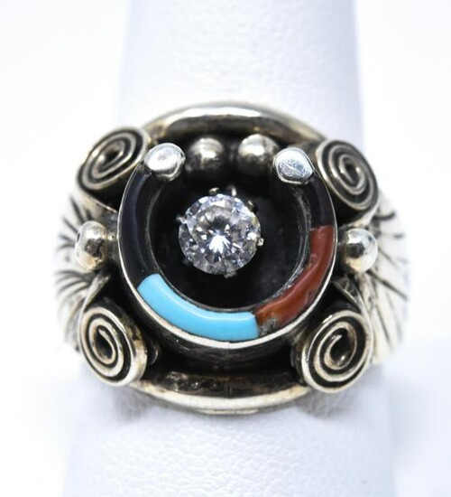 Vintage Native American Sterling & Horseshoe Ring
