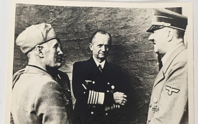 WWII Nazi German Admiral Karl Dönitz Signed Photo