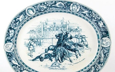 Wedgwood Ceramic Platter, Ivanhoe Overthrows Templar