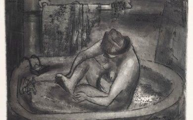 Will Barnet, The Bath, aquatint etching