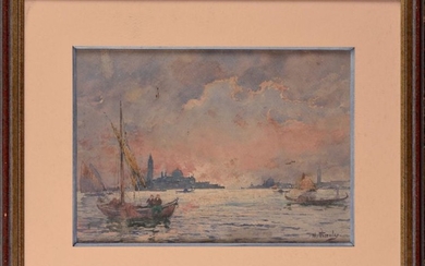 William Georges THORNLEY (1857-1935) Venise Aquarelle Signé en...