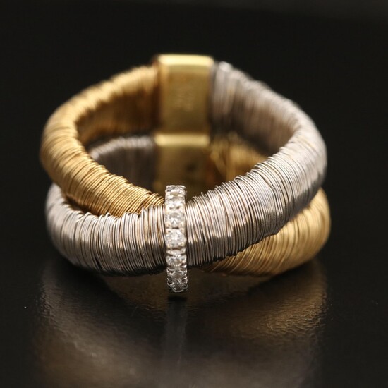 Yvel "ETHIOPIA" Diamond Crossover Wire Wrap Ring