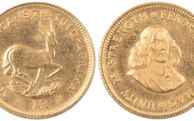 מטבע זהב, 1 ראנד, דרום אפריקה 1979, זהב 917, משקל: 4 גרם