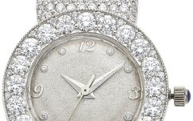 10035: Diamond, White Gold Watch Case: 25 mm, round, 1