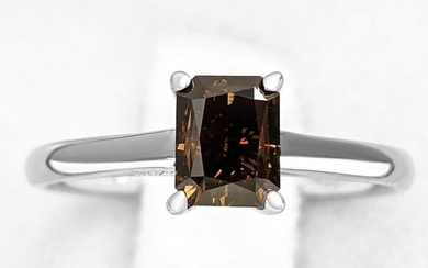 1.03 Carat Fancy Diamond - 14 kt. White gold - Ring - NO RESERVE