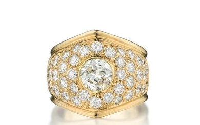 A Wide Diamond Ring