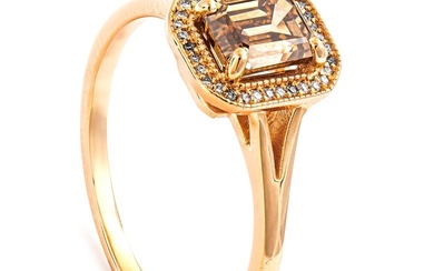 1.04 tcw VS1 Diamond Ring - 14 kt. Pink gold - Ring - 0.98 ct Diamond - 0.06 ct Diamonds - No Reserve Price