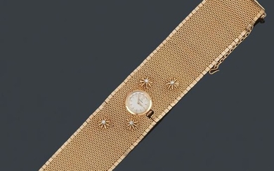 Mesh bracelet watch in 18K rose gold