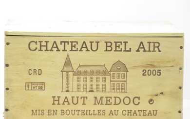 12 bottles of Chateau Bel Air 2005 Haut Medoc...