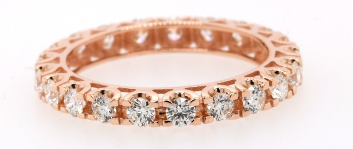 14 kt. Pink gold - Ring - 1.20 ct Diamond - Diamonds