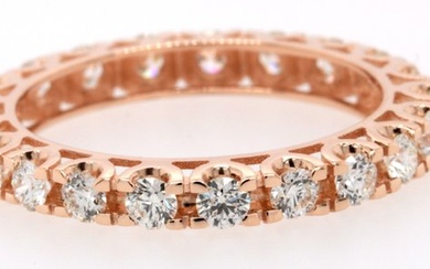 14 kt. Pink gold - Ring - 1.20 ct Diamond - Diamonds