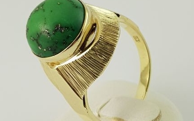 14 kt. Yellow gold - Ring Turquoise