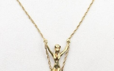 14KY Gold Figural Necklace