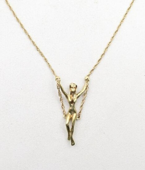 14KY Gold Figural Necklace