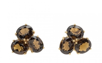 14kt Yellow Gold and Topaz Earrings