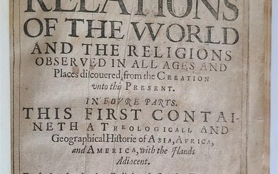 1614 PURCHAS HIS PILGRIMAGE. OR RELATIONS OF THE WORLD antique in ENGLISH rare