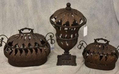 (3) Decorative pierced metal containers