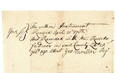 1738 JEREMIAH MOULTON Manuscript Document Signed