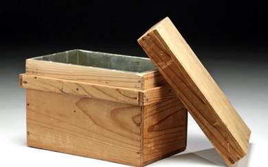 17th C. Japanese Edo Wood Incense Box w/ Metal Lining