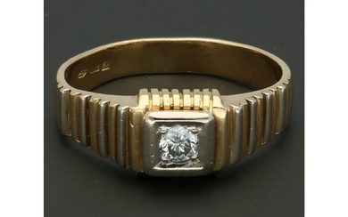 18 kt. Gold - Ring - 0.20 ct Diamond
