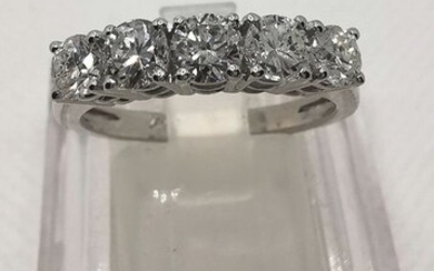 18 kt. White gold - Ring - 1.20 ct Diamonds