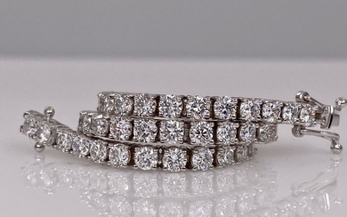 18 kt. White gold tennis bracelet - with 5.50ct diamonds, Without reserve price!