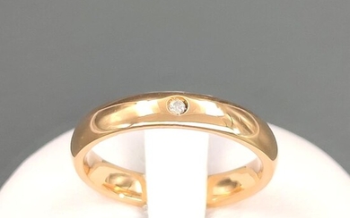 18 kt. Yellow gold - Ring - 0.03 ct Diamond