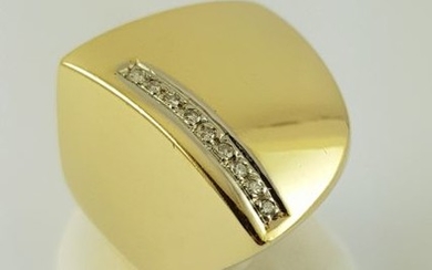 18 kt. Yellow gold - Ring - 0.09 ct Diamond