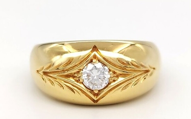 18 kt. Yellow gold - Ring - 0.35 ct Diamond - NO RESERVE PRICE