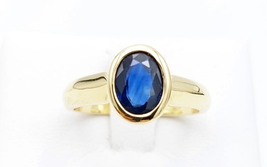 18 kt. Yellow gold - Ring - 1.32 ct Sapphire