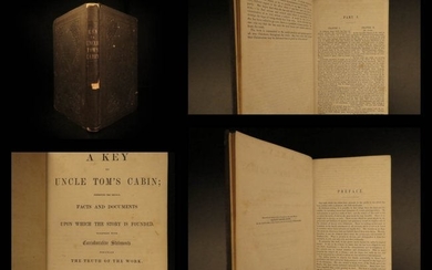 1853 1st ed Key to Uncle Tom’s Cabin Harriet Beecher