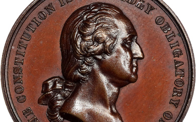 "1861" (1861-1904) U.S. Mint Oath of Allegiance Medal. By Anthony C. Paquet. Musante GW-476, Baker-279B, Julian CM-2. Bronze. Specimen-6...