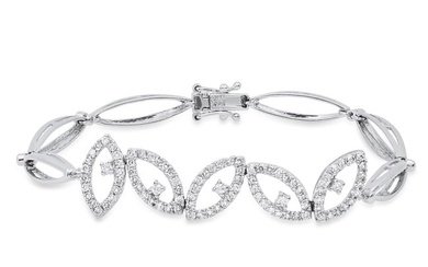 18K White Gold Setting with 1.01ct Diamond Ladies Bracelet