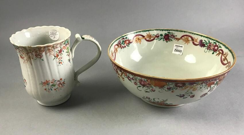 18thC China Trade Bowl and Mug