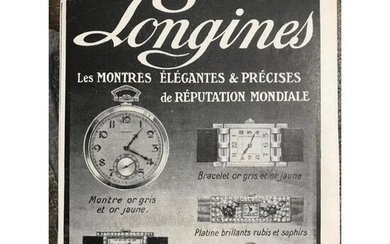 1920's Longines Watches Advertisement