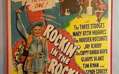 1945 Columbia Pictures Rockin In the Rockies Movie Poster