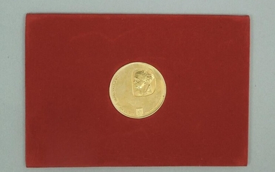1974 David Ben Gurion 500 Lirot Gold Coin.