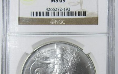 1995 AMERICAN SILVER EAGLE NGC MS-69