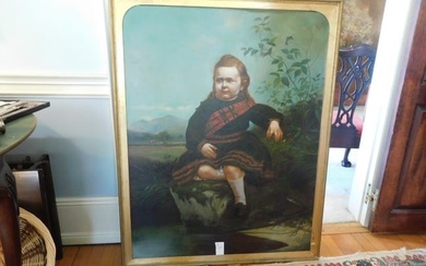 19th c. Framed oil on canvas