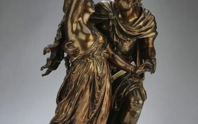 19th c. bronze of Perseus and Andromeda, marked